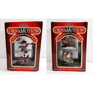 Carillon Ornamotion Christmas Ornaments Elf & Bear